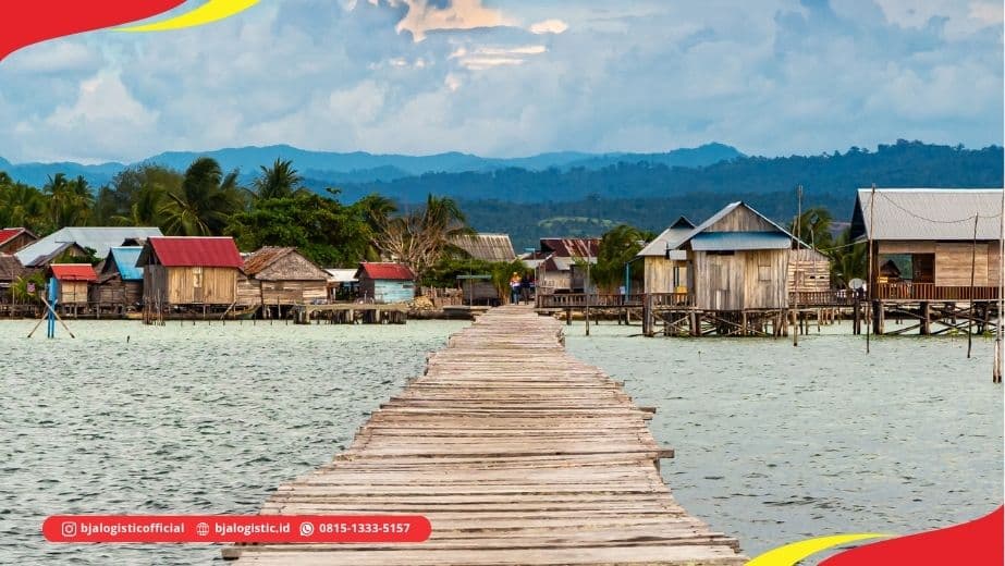 proses pengiriman cargo dari Jakarta menuju Pulau Seram Maluku