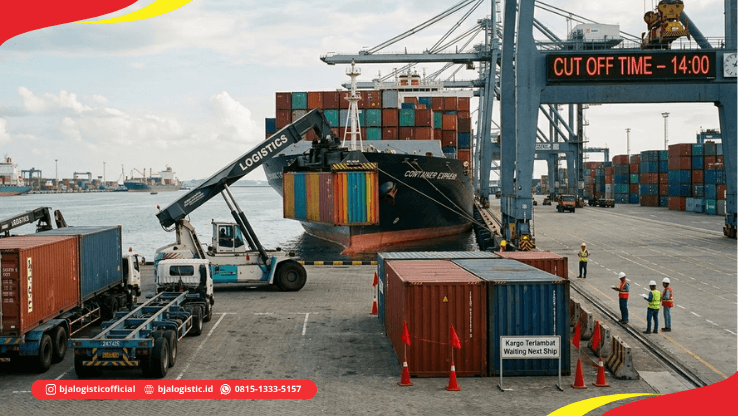 Cargo besar dipersiapkan sebelum batas cut off untuk keberangkatan kapal